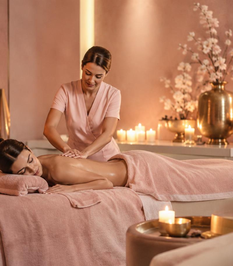 Masaje relajante con velas y aromaterapia