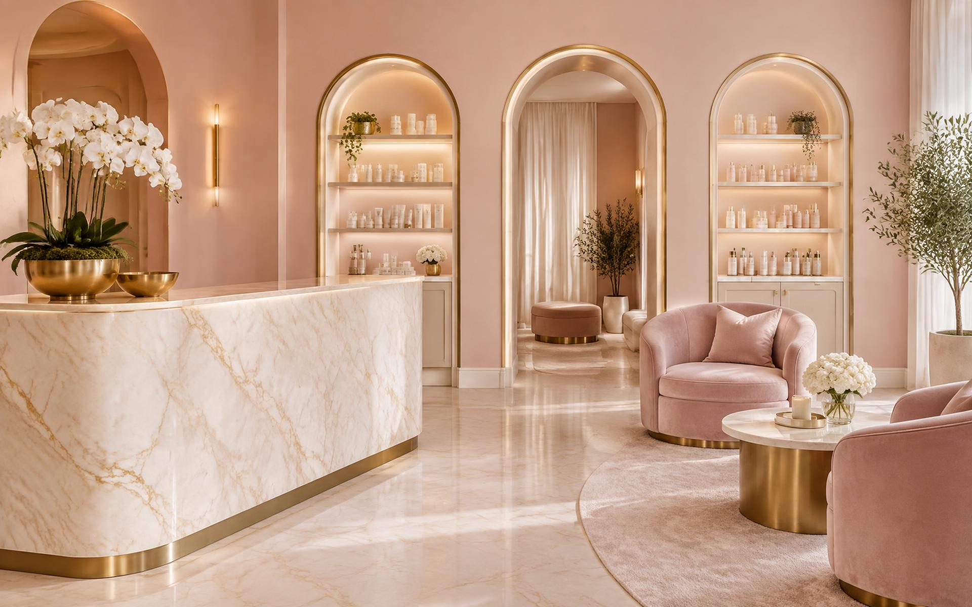 Recepción elegante de Bella Spa & Beauty en Nueva York